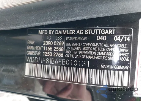 2014 Mercedes-Benz E 350 4Matic z USA, uszkodzony, nr VIN WDDHF8JB6EB010131